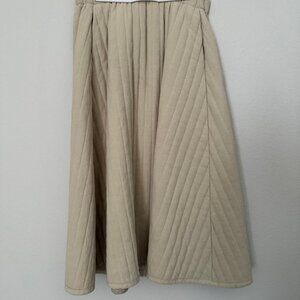 Black Crane Beige Ivory Skirt Medium M